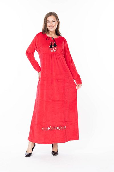 mervemoda ROCHIE DE CATIF DE DAMĂ MÂNECĂ LUNGĂ
