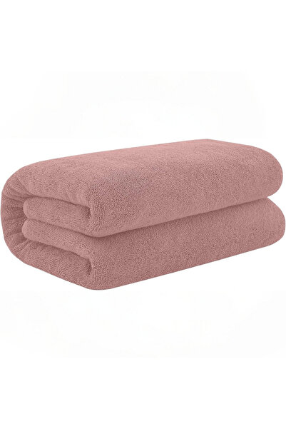 KAYABEY HOME 70x140 cm Bathroom Shower Towel - Pink Color, 100% Cotton, Large Towel