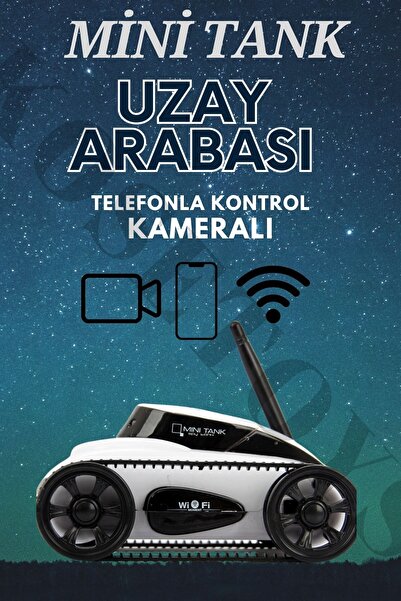 kosetoys Uzaktan Telefon Kontrollü Sarjlı Uzay Arabası Robot Tank 12cm