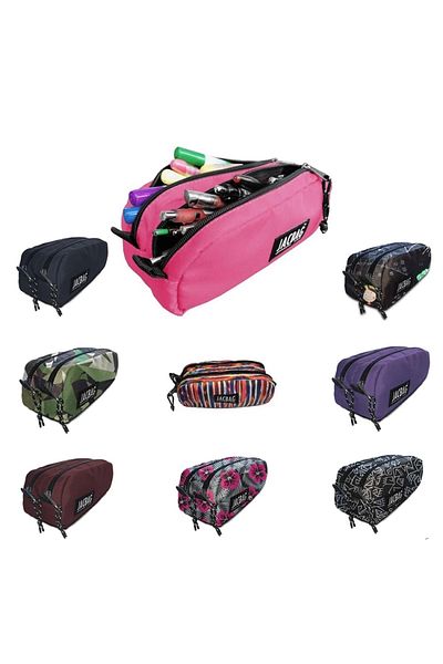 Jacbag Jac-08 Dual Pouch Pencil Bag - Double Compartment