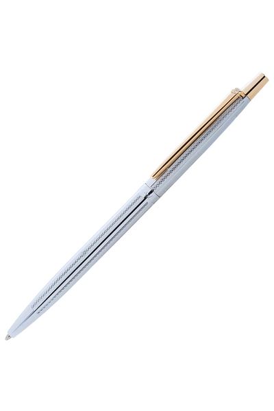 Scrikss 711W Ballpoint Pen Fish Scale Gold Chrome