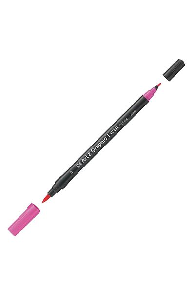 Zig Tut-80 Art & Graphic Twin Marker - Double Tip Tea Rose Pen