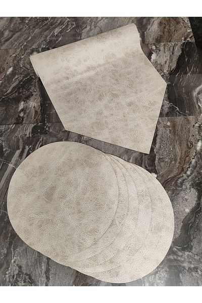 ByDekor Design 6 Pieces Plate / American Service Lux Presentation Plate Mat and Runner