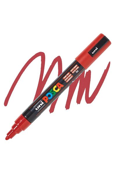 UNİ-BALL Uni Posca Water-Based Poster Marker - Pc-5M 1.8-2.5 Ruby Kimizi 56