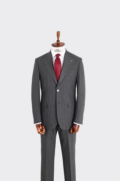 Kadir Büyükkaya Swallow Collar Two Button Men's Suit-Kax1312S