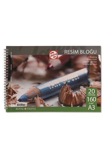 Talens A3 160gr.20p.- T160a32000 Spiral Painting Book - Drawing Block