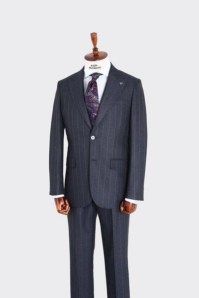 Kadir Büyükkaya Swallow Collar Two Button Men's Suit-Kax1310S
