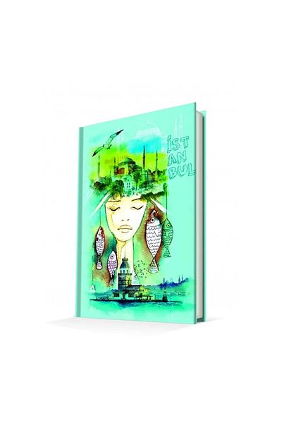 DEFFTER فانتاستيك اسطنبول - دريم 14x20 دفتر ملاحظات غير مبطن بغطاء صلب