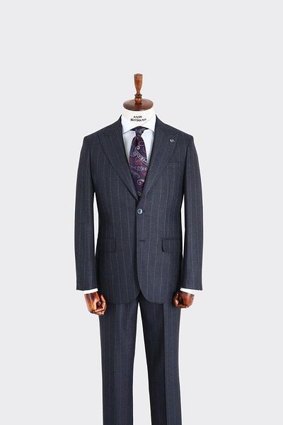 Kadir Büyükkaya Swallow Collar Two Button Men's Suit-Kax1310S