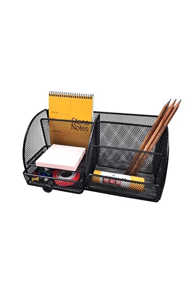 KRAF PERFORE MASA SETİ 4'LÜ KOMBİNE ÇEKMECELİ 412G SİYAH