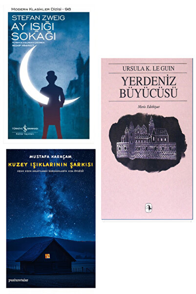 TÜRKİYE İŞ BANKASI KÜLTÜR YAYINLARI Yerdeniz Büyücüsü + Ay Işığı Sokağı + Kuz...