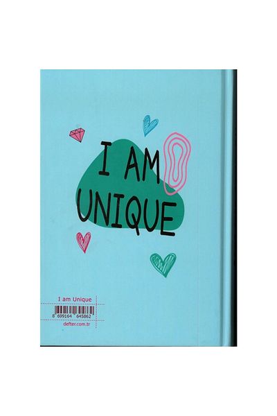DEFFTER دفتر ملاحظات I Am Unique Positive ذو غطاء صلب مقاس A5 - 96 Yp