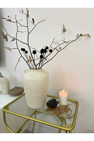 Bienohome Rustik Tarz Taş Dokulu Seramik Vazo, Dekoratif Vazo, Modern Ev Dekorasyonu, Yeni Ev Hediyeleri