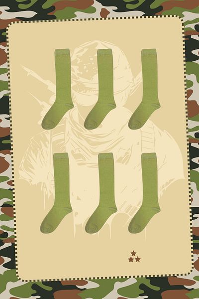 stellare Памучни военни чорапи 4 Seasons - 6 чифта