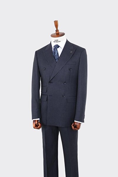 Kadir Büyükkaya Kırlangıç Yaka Kruvaze Erkek Takım Elbise-KAW1262W
