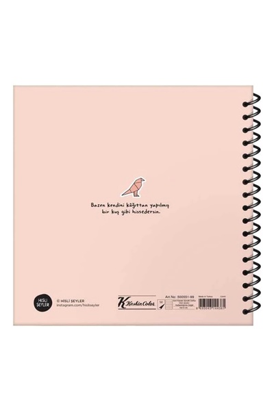 KESKİN COLOR Sharp Sense Things 16X15 Hard Cover Lined Sprayed Sticker Notebook 50 Pages - It Was Not Folded When I Got It