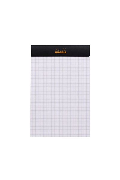 Rhodia R 142009   110X170Mm Checkered Memo Pad Black Cover 80 Yp.