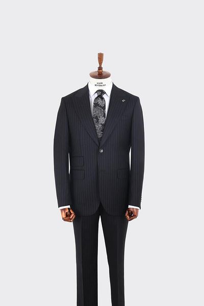 Kadir Büyükkaya Swallow Collar Two Button Men's Suit-Kaw1342W