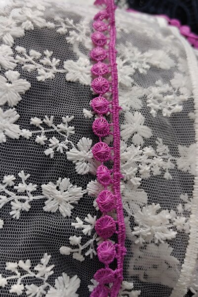 DUAYEN güpür dantel tekli ponpon 2 metre