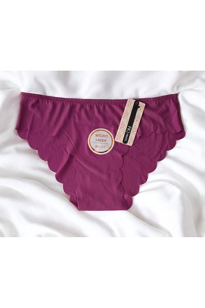 FK Alec Lingerie Laser Cut Striped Fabric Bikini Briefs Daily Underwear