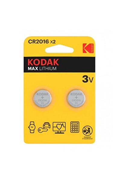 Kodak 2CR2016 3V MAX LİTYUM PARA (DÜĞME) PİL 2Lİ