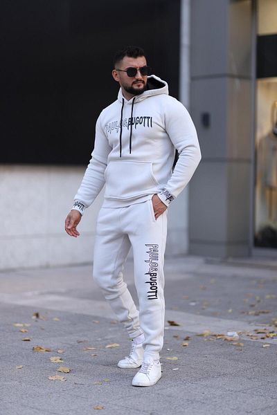 ZENGOLL & RAMİRES Hooded Printed Tracksuit Set - Rubber Leg