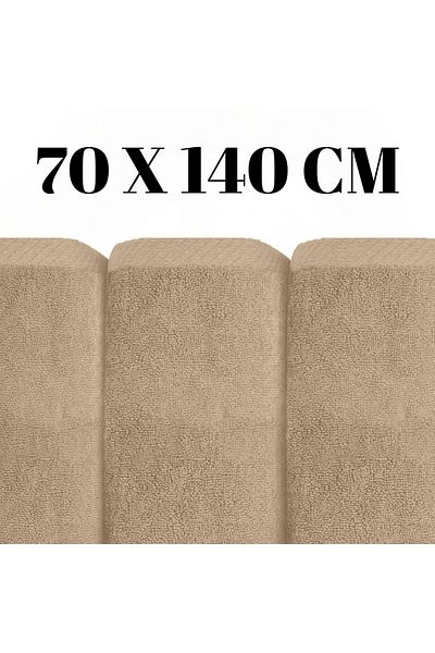 KAYABEY HOME Měkká karamelová osuška s texturou 70x140 – absorbující vodu a rychleschnoucí luxusní ručník
