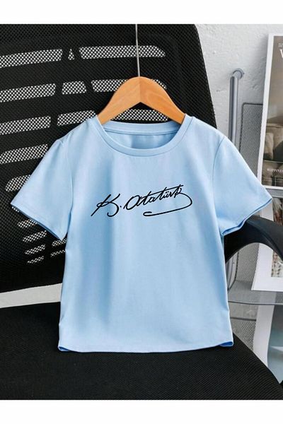Evomind 1 tricou este un cadou pentru achiziții de 5 și mai sus în coș - Tricou pentru copii unisex cu semnătură Ataturk