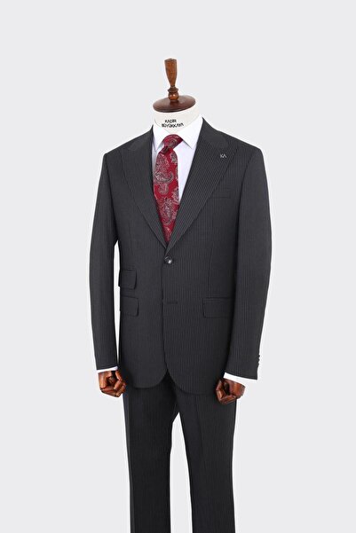 Kadir Büyükkaya Kırlangıç Yaka İki Düğmeli Erkek Takım Elbise-KAW1346W