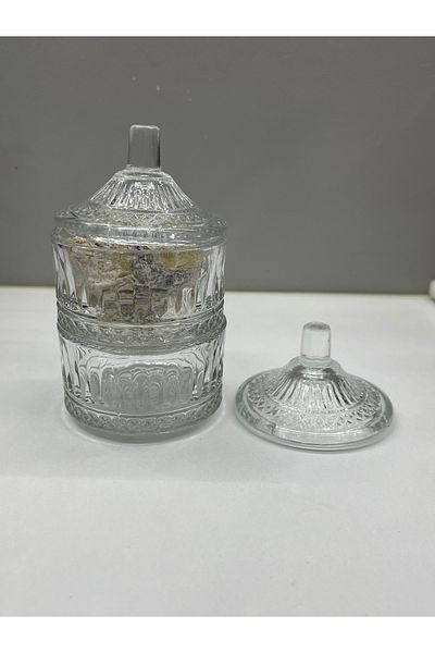 MİMOZA PARK 2 Pieces Glass Lid Snack Bowl Sauce Bowl