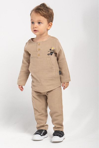 Çelix Kids Унисекс Baby&Kid 100% памук Муселин с копчета Празничен комплект от 2 части