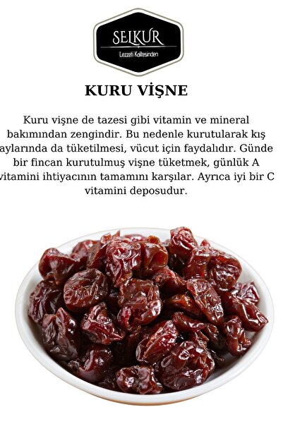 SELKUR Kuru Vişne 200GR 1.KALİTE(ÇEKİRDEKSİZ)