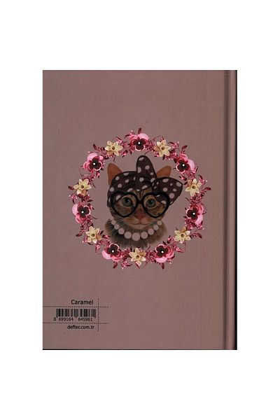 DEFFTER Anımals / Caramel A5 دفتر ملاحظات مخطط - غطاء صلب، 96 Yp