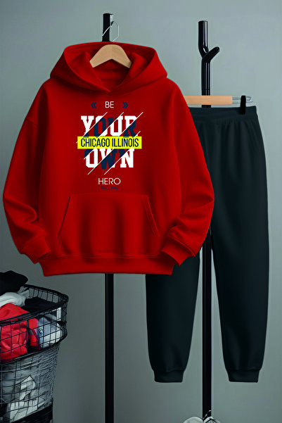 MYADA Your Chicago Illinois Hero Printed Tracksuit Set