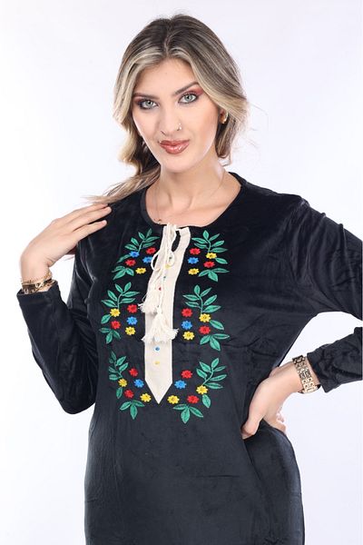 mervemoda ΓΥΝΑΙΚΕΙΟ ΜΑΚΡΙΜΑΝΙΚΟ ΒΕΛΟΥΔΙ ΦΟΡΕΜΑ