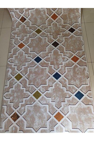 Venüs Rengarenk halı Yıkanabilir Kaymaz Taban Dört Mevsimlik Salon, Banyo, Ba...