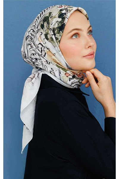 VALORSCARF Amour Pattern Cotton Silk Scarf