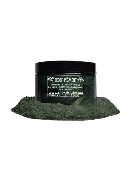 cnk craft shop Epoksi Reçine Yeşil 50cc Sedef Toz Pigment Epoksi Boya, Mum Bo...