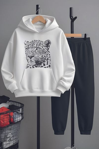 MYADA Set de trening cu imprimeu leopard cu design special