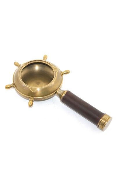 Ethab Ticaret Ksk2087 Model Brass Ashtray with Rudder