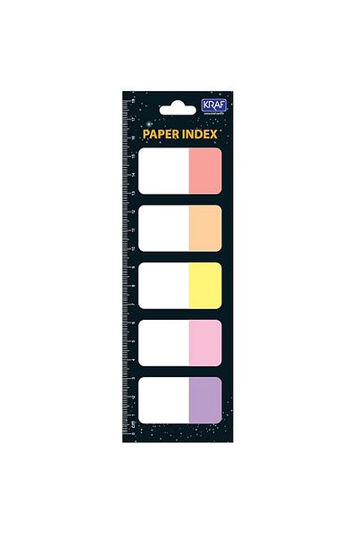 KRAF 1555 Index Paper Flag 25X42Mm.5 Colorx20Yp.Adhesive Bookmark
