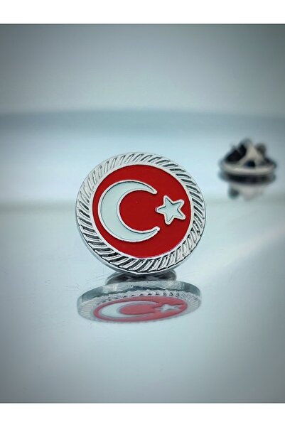 YÖRÜK TASARIM Türk Bayrağı Fasetli Yaka Rozeti