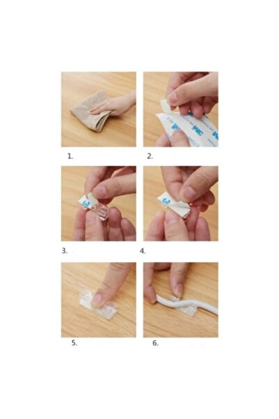 hipiylow 20 Adet Kablo Sabitleyici Klips Kullanışlı