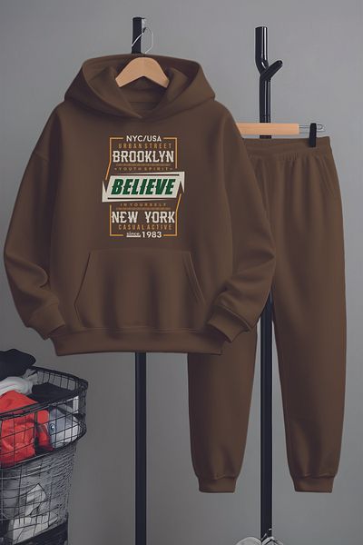 MYADA Анцуг със специален дизайн Believe New York Printed Bottom Top 22476