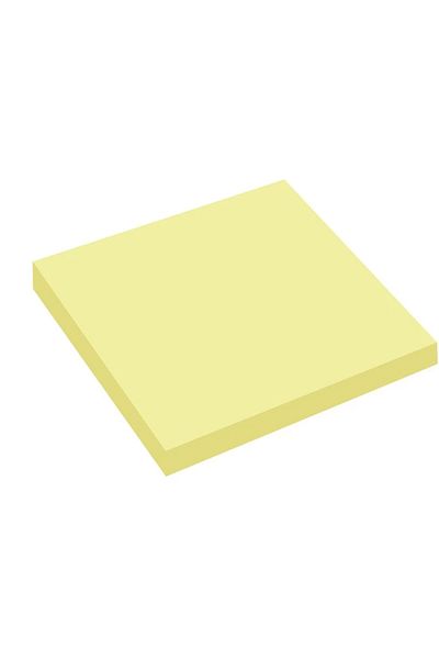 KRAF 7676tr Yellow Transparent Note Paper - Adhesive, 50yp, 76x76mm
