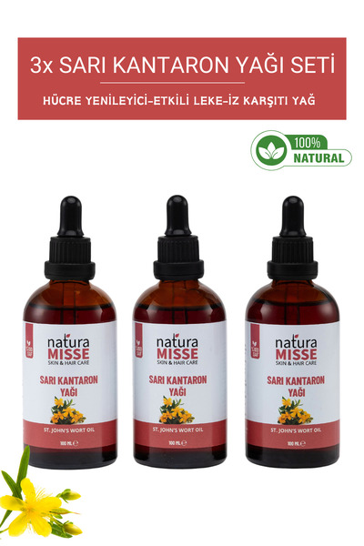 NaturaMisse 3 زيت نبتة سانت جون (3×100 مل) زيت نبتة سانت جون النقي
