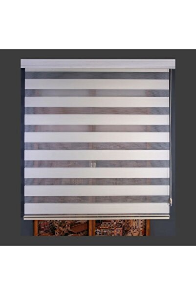 Yıldız stor Micro Plise Krem Zebra Perde