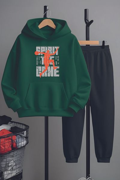 MYADA Boy's Spırınt the Game Top and Bottom Tracksuit Set