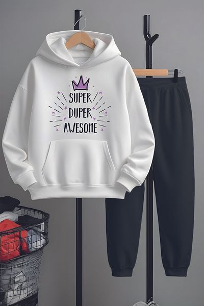 MYADA Hey Girl You Are Awesome Set de trening cu imprimeu de jos 22437-9