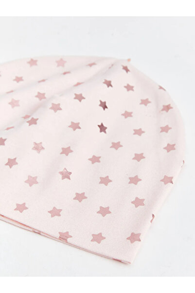 LC Waikiki LCW ACCESSORIES Açık Pembe Baskılı Kız Çocuk Bere
